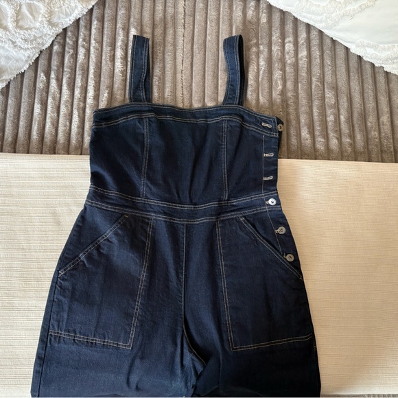 Chelsea & Violet Dark Blue Women's Jeans Overalls Cute Trendy - Picture 4 of 11